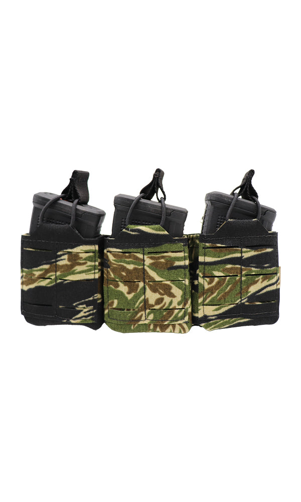 AK47 10 Round Magazine Pouch Three Magazine Front Vietnam Tiger Stripe