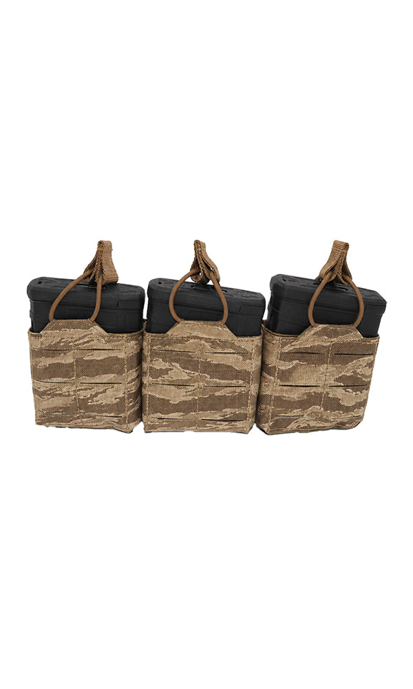 AR 10 308 M1A SCAR 10 Round Magazine Pouch Three Magazine Front Desert Tiger Stripe Camo Wilde Custom Gear