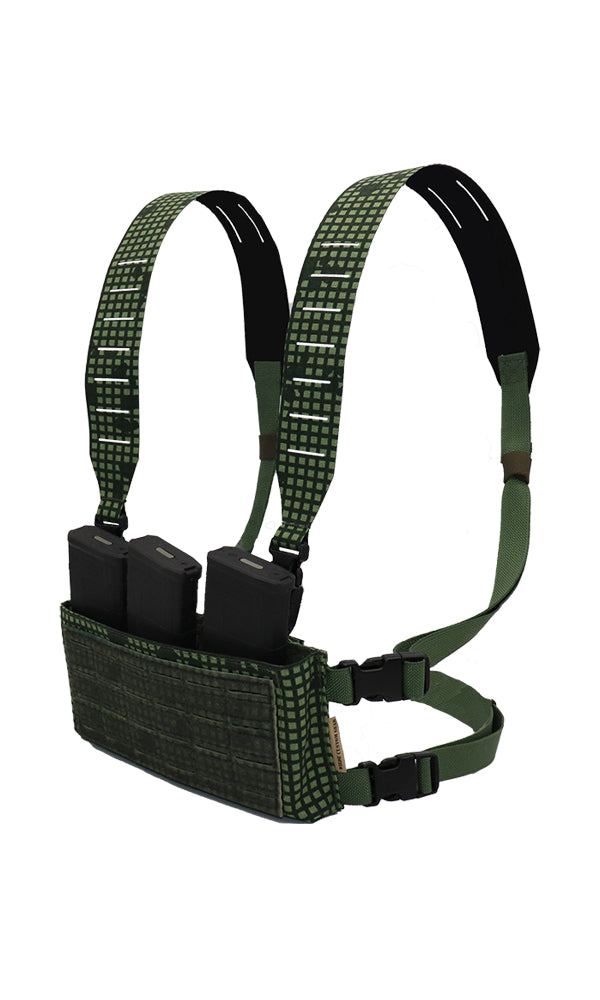 Adaptive Chest Rig - Desert Night Camo with Adjustable Inserts AR15 AK47 308 & MOLLE - Wilde Custom Gear