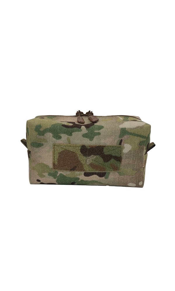 Tactical Dopp Kit in Multicam camouflage pattern, ideal for storing small electronics and outdoor gear.