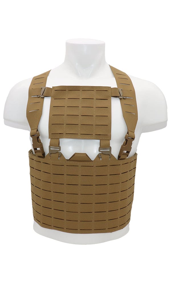 LASER CUT SQUADRON MOLLE CHEST RIG COYOTE FRONT ADMIN BIB WILDE CUSTOM GEAR
