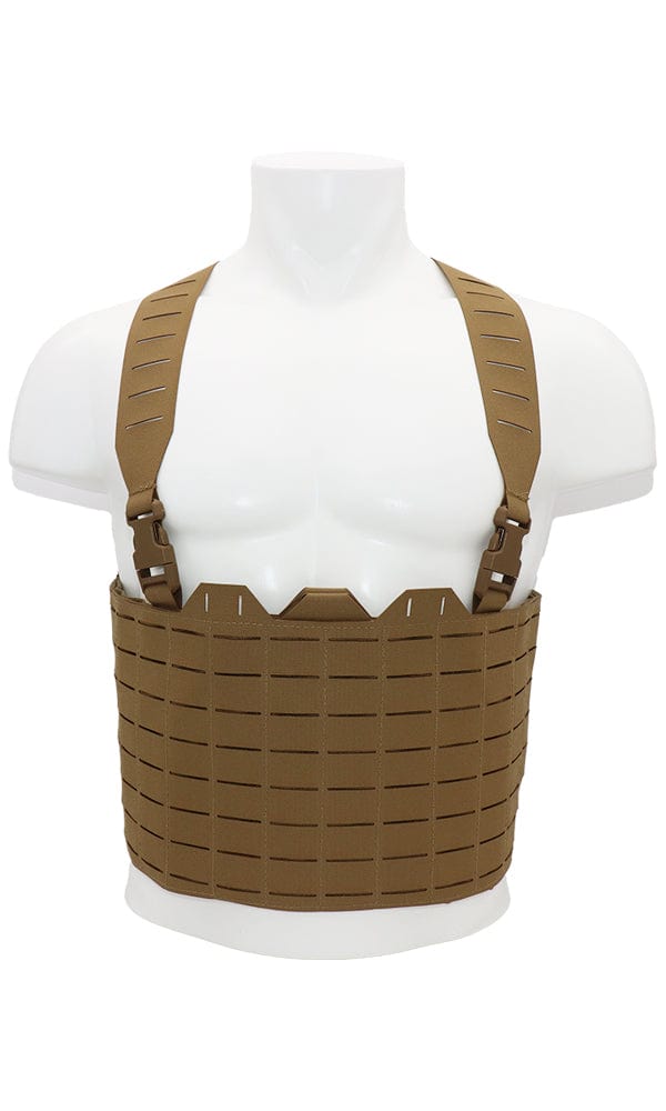 LASER CUT SQUADRON MOLLE CHEST RIG COYOTE FRONT WILDE CUSTOM GEAR