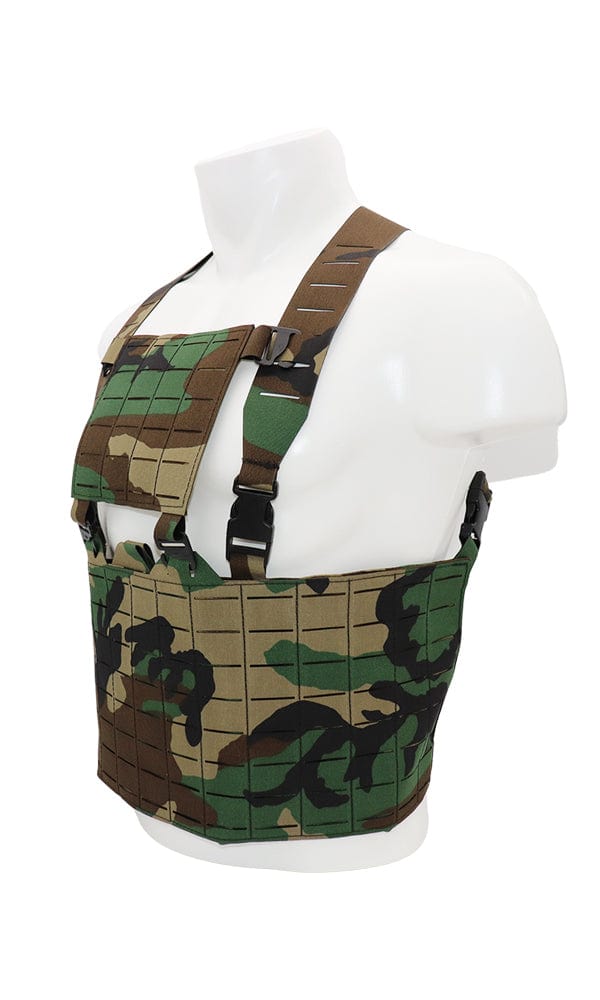 LASER CUT SQUADRON MOLLE CHEST RIG M81 WOODLAND ANGLE ADMIN BIB WILDE CUSTOM GEAR
