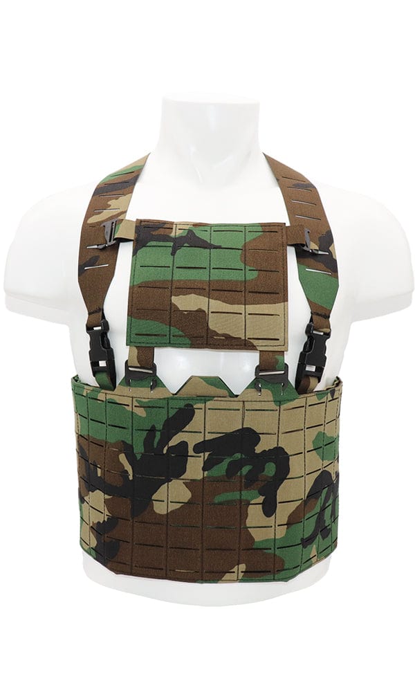 LASER CUT SQUADRON MOLLE CHEST RIG M81 WOODLAND FRONT ADMIN BIB WILDE CUSTOM GEAR