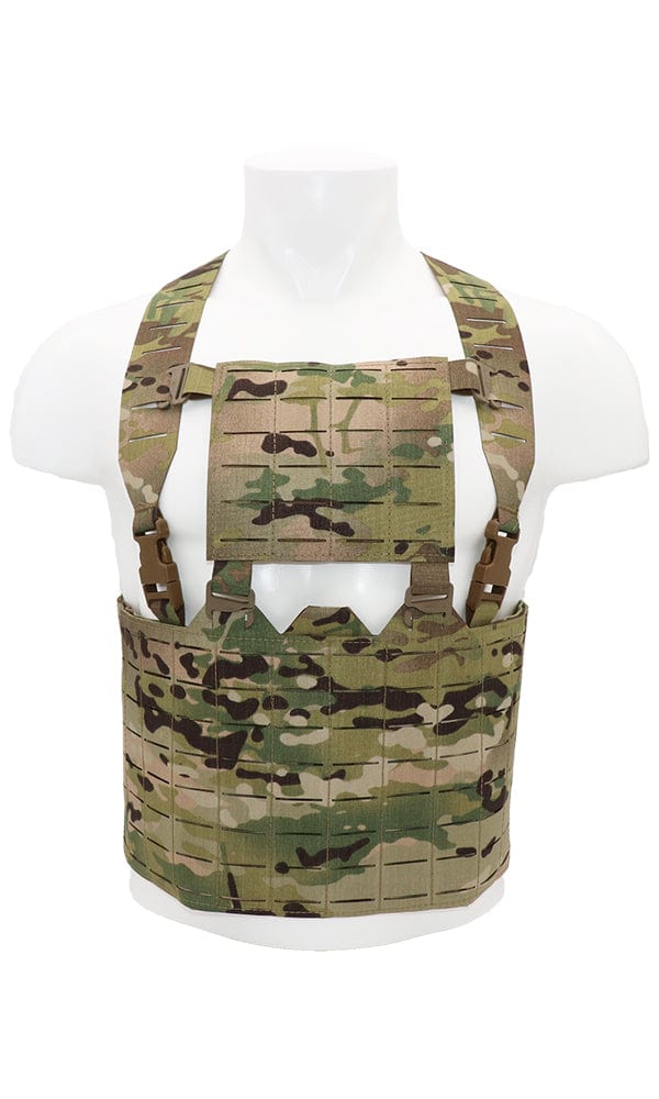 LASER CUT SQUADRON MOLLE CHEST RIG MULTICAM FRONT ADMIN BIB WILDE CUSTOM GEAR