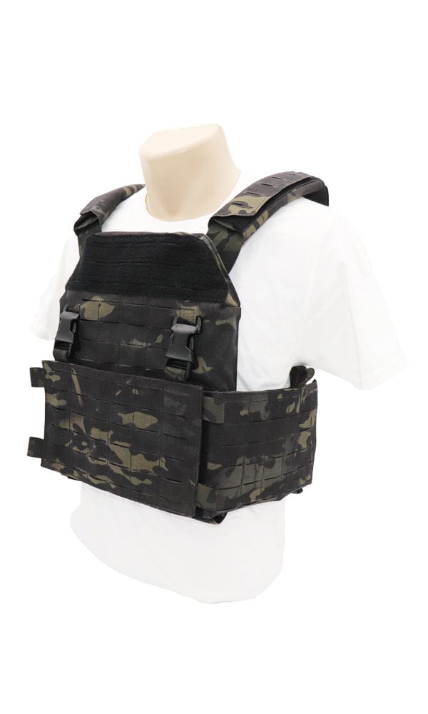 Wilde Custom Gear Modular Laser Cut Plate Carrier Multicam Black Angle