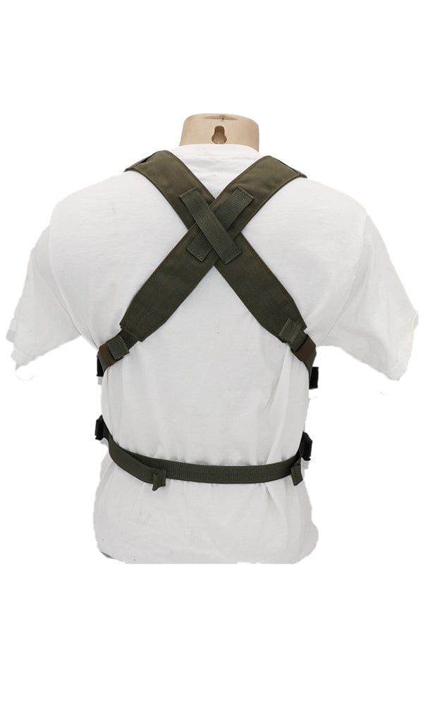 Side profile of the Wilde Custom Gear Adaptive Chest Rig featuring adjustable inserts, emphasizing comfort and easy access to multiple magazine slots.