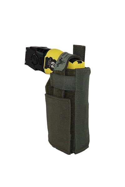 Adjustable retention system on Taser X26 holster for custom draw tension and secure fit