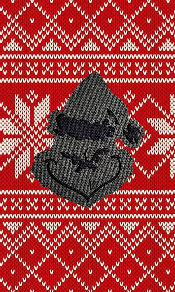 Grinch Santa Morale Patch OD Green Wilde Custom Gear