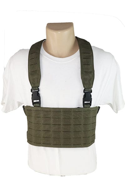 Wilde Custom Gear Modular Laser Cut MOLLE Chest Rig - Ranger Green Front