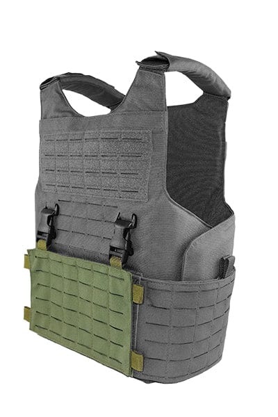 Wilde Custom Gear Modular External Load Bearing Laser Cut MOLLE Vest Carrier Police Law Enforcement Placard Side View