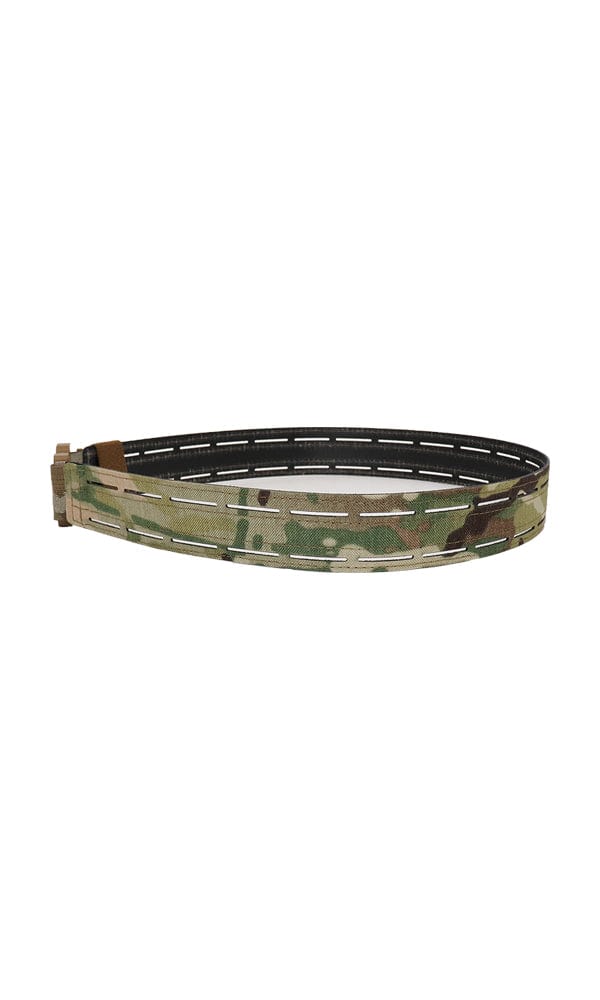 Wilde Custom Gear Stiff Thermoplastic Laser Cut MOLLE Riggers Belt Multicam Left Side Tactical Belt