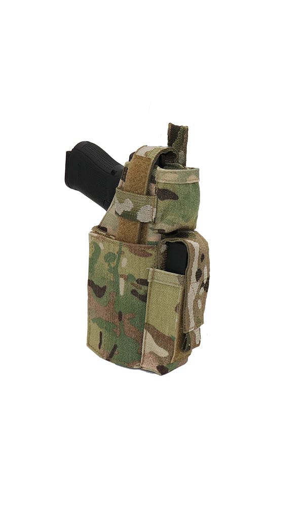 Universal Adjustable MOLLE pistol holster RMR Optic Cut Out Multicam Angle Wilde Custom Gear