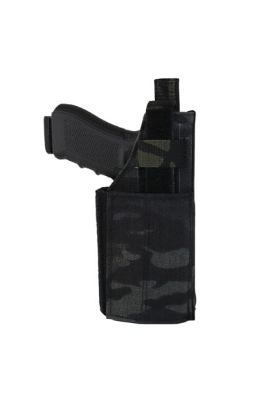 Universal Adjustable MOLLE Pistol Holster - Multicam Black