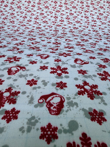 Limited edition holiday skull fabric gear from Wilde Custom Gear