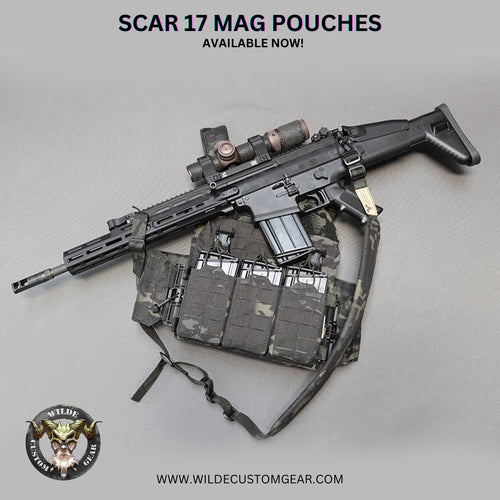 Wilde Custom Gear SCAR 17 magazine pouches available for tactical gear setups