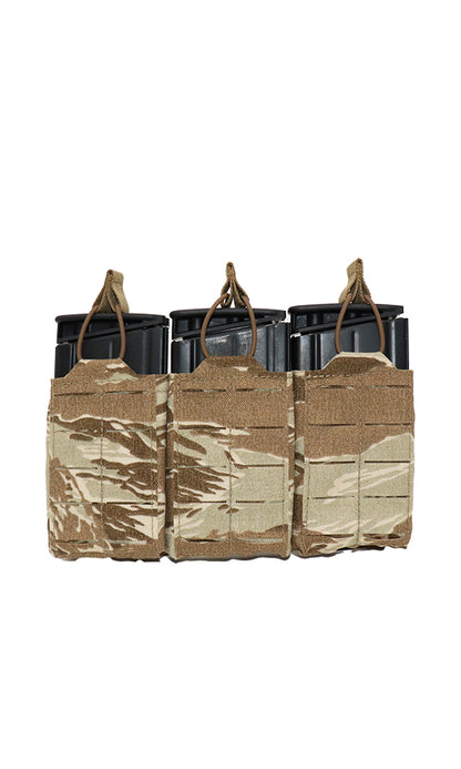 AR10 308 M1A SCAR 20 Round Magazine Pouch Three Magazine Front Desert Tiger Stripe Camo Wilde Custom Gear