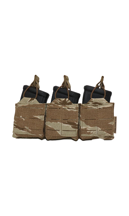 AK47 10 Round Magazine Pouch Three Magazine Front Desert Tiger Stripe Camo Wilde Custom Gear