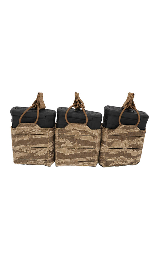 AR 10 308 M1A SCAR 10 Round Magazine Pouch Three Magazine Front Desert Tiger Stripe Camo Wilde Custom Gear