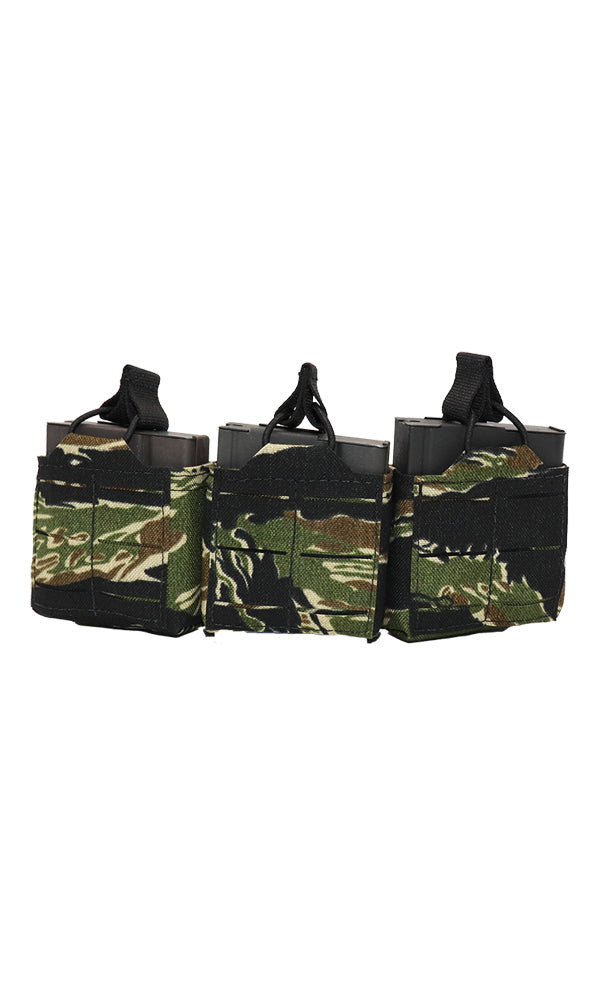 AR 10 308 M1A SCAR 10 Round Magazine Pouch Three Magazine Front Vietnam Tiger Stripe