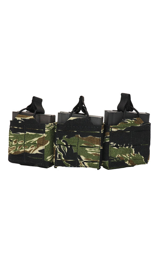 AR 10 308 M1A SCAR 10 Round Magazine Pouch Three Magazine Front Vietnam Tiger Stripe
