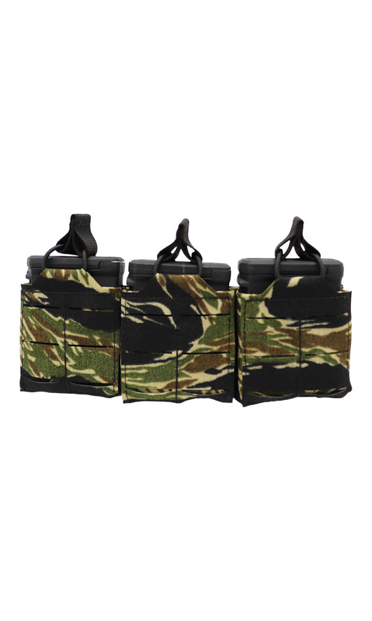 AR15 10 Round Magazine Pouch Three Magazine Front Vietnam Tiger Stripe