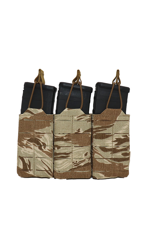 AR15 AR-15 30 Round Magazine Pouch Three Magazine Front Desert Tiger Stripe Camo