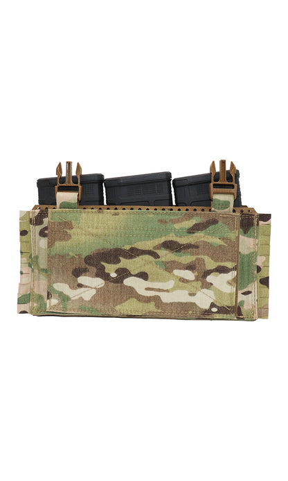 Wilde Custom Gear Adaptive Chest Rig Gen 2 | AR15, AK47, .308, SMG Plate Carrier Placard with Laser-Cut MOLLE, Split Bar Tubes Compatible, Multicam, Rear View