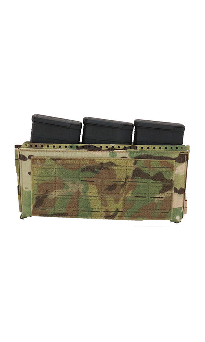 Wilde Custom Gear Adaptive Placard Gen 2 | AR15, AK47, .308, SMG Plate Carrier Placard with Laser-Cut MOLLE, Split Bar Tubes Compatible, Multicam Front