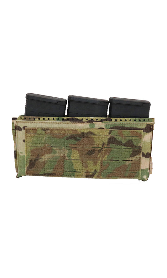 Wilde Custom Gear Adaptive Placard Gen 2 | AR15, AK47, .308, SMG Plate Carrier Placard with Laser-Cut MOLLE, Split Bar Tubes Compatible, Multicam Front