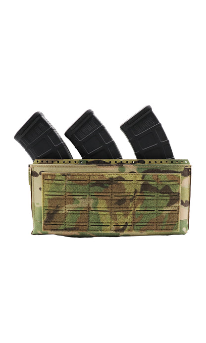 Wilde Custom Gear Adaptive Placard Gen 2 | AK47 Plate Carrier Placard with Laser-Cut MOLLE, Split Bar Tubes Compatible, Multicam, Front