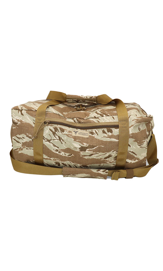 Tactical Duffel Duffle Bag Desert Tiger Stripe Camo Front Wilde Custom Gear