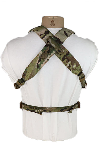 The Wilde Custom Gear Modular Chest Rig Base Platform with shoulder and waist straps back