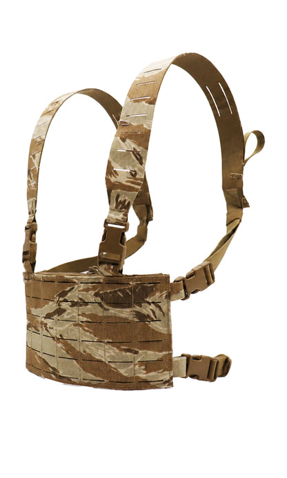 Modular Laser Cut MOLLE Chest Rig Desert Tiger Stripe Camo Angle Wilde Custom Gear