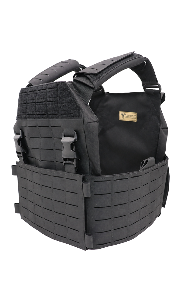 10x12 tactical plate carrier with adjustable MOLLE cummerbund - side view