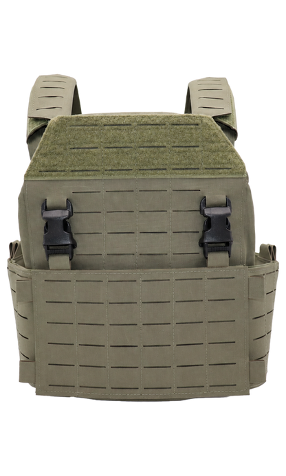 Plate carrier adjustable shoulder straps with laser cut MOLLE shoulder pads