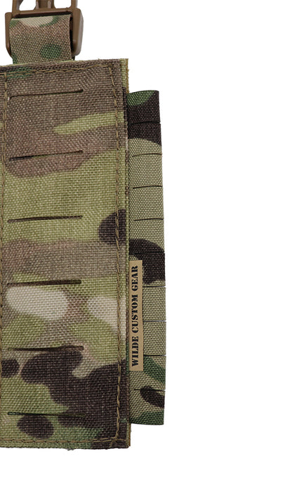 Modular MOLLE Placard Gen 2 Split Bar Tubes Split Bar Buckle Split Bar Tactik Attachment Close Up Multicam Wilde Custom Gear