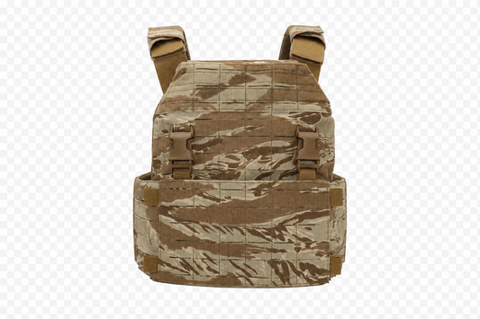 Modular Laser Cut Plate Carrier Front Desert Tiger Stripe Wilde Custom Gear