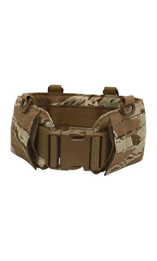 Wilde Custom Gear Limited Edition Camo Padded Battle Belt System with laser cut MOLLE, padded outer belt and inner tactical gun belt