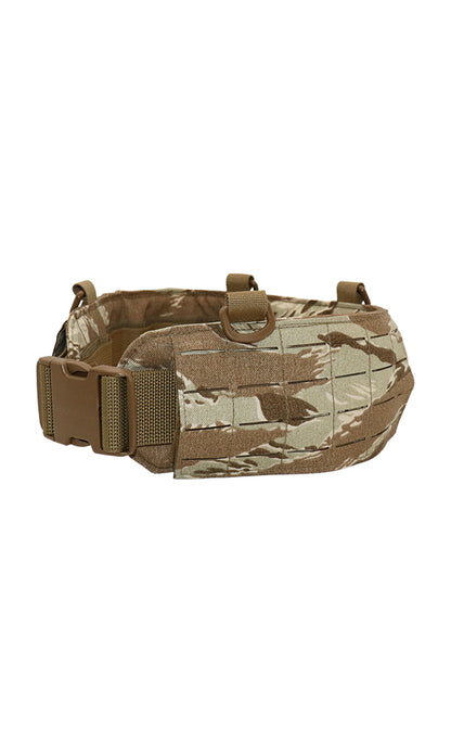 Wilde Custom Gear Limited Edition Camo Padded Battle Belt with three rows of laser cut MOLLE