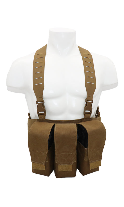 SADF Pattern 83 Inspired Chest Rig Front Coyote Brown Wilde Custom Gear