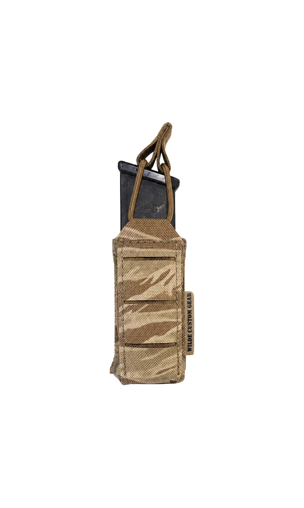 Pistol Magazine MOLLE Compatible Desert Tiger Stripe Single Magazine Wilde Custom Gear