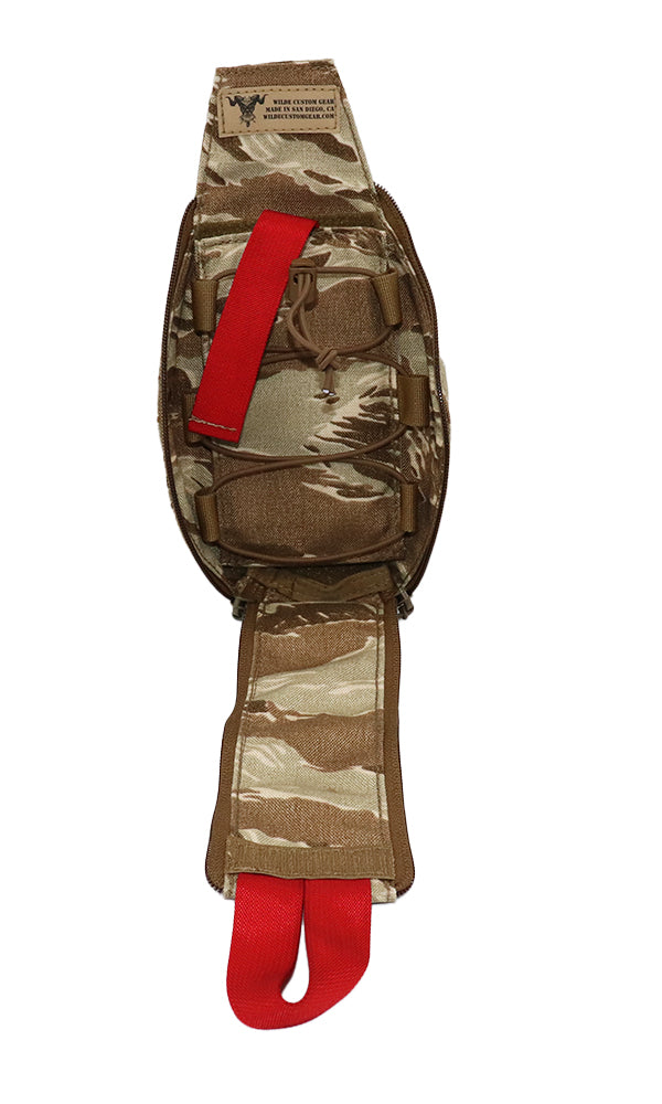 Quick-access tactical IFAK pouch in Limited Edition Camo with removable medical sled, YKK zippers and MOLLE attachment