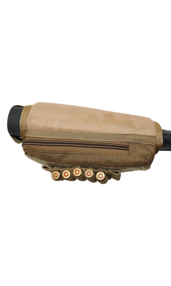Rifle Stock Pack Coyote Brown Buttstock Closeup Top Wilde Custom Gear
