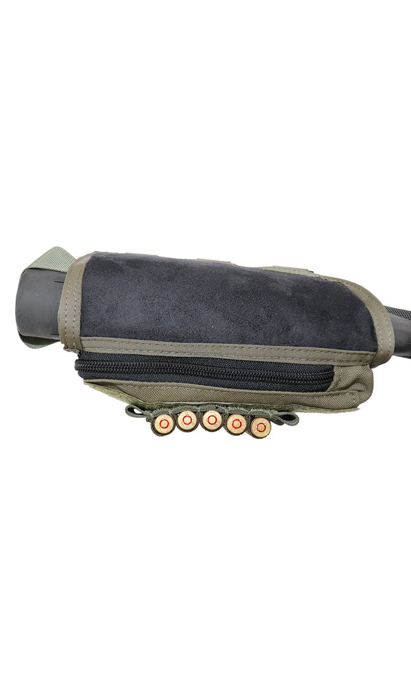 Rifle Stock Pack Ranger Green Buttstock Closeup Top Wilde Custom Gear