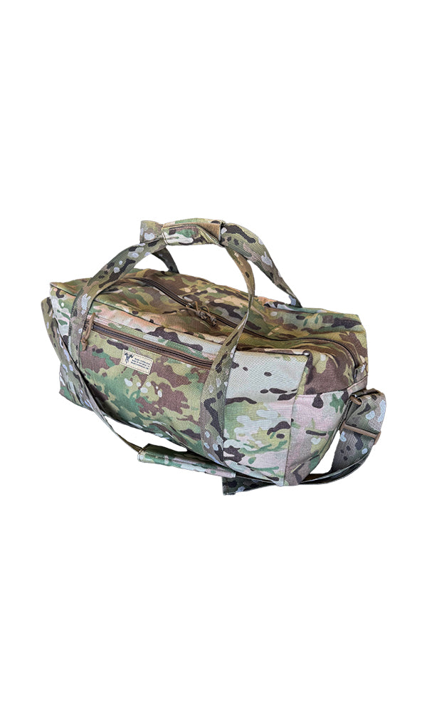 Wilde Custom Gear Tactical Duffel Bag Multicam made in the USA, rugged Cordura nylon military-grade duffel for travel, range, and duty use