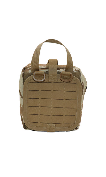 Rear view of Wilde Custom Gear Tear Away IFAK showing Velcro backed laser cut MOLLE mounting platform