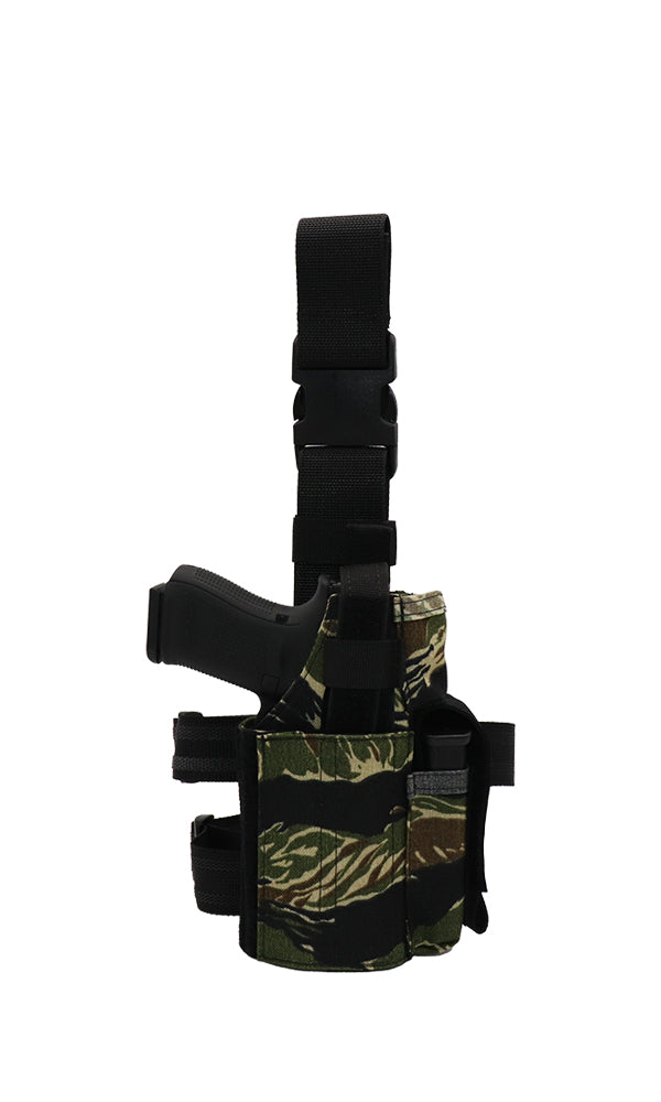 Universal Adjustable Drop Leg Pistol Holster RMR Cut out Vietnam Tiger Stripe Side Wilde Custom Gear