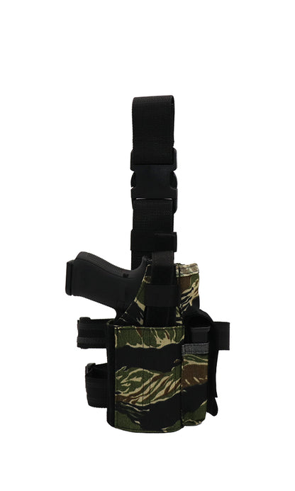 Universal Adjustable Drop Leg Pistol Holster RMR Cut out Vietnam Tiger Stripe Side Wilde Custom Gear