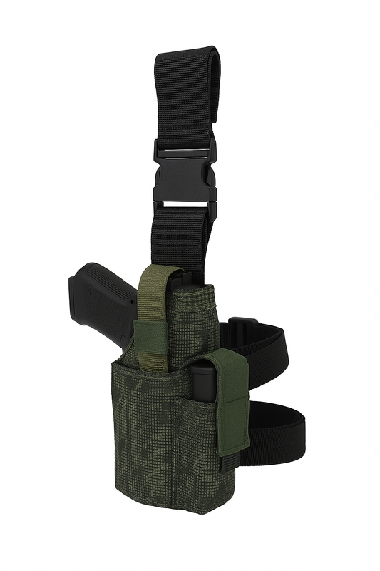 Universal Adjustable Drop Leg Pistol Holster RMR Cut out Desert Night Camo